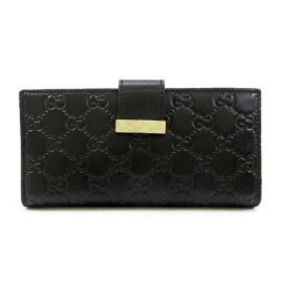 Gucci Guccissima Fold long Wallet black - Picture 1 of 3